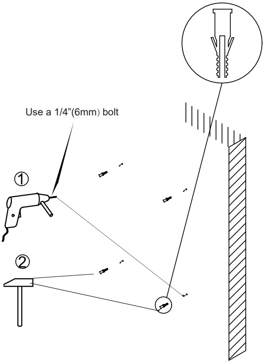 HBEZON BA-0013MC-L 20 Inch Rectangular Iron Small LED Mirror - Step 3