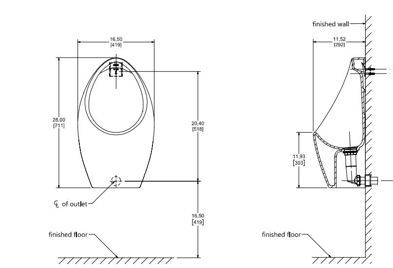 HELVEX WLU GOBI Waterless Urinal with TDS-FIG1