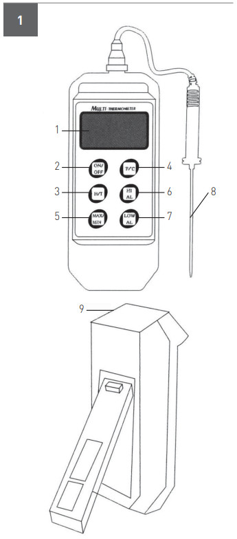 HENDI 271407 Digital Thermometer with Probe - Fig