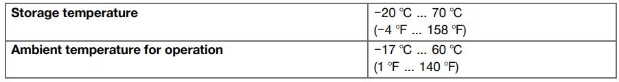 HILTI SC 4MR-22 Cordless Circular Saw Instruction Manual - Storage and operating temperatures