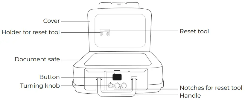 HMF 250437 Fireproof Waterproof Document Box - document