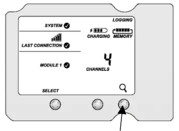 HOBO RXW WL xxx Water Level Sensor Interface - Select button1