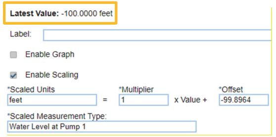 HOBO RXW Water Level Sensor Interface - Verify latest value matches the correct water level