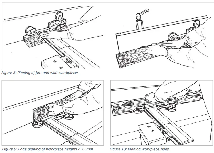HOKUBEMA Maschinenbau GmbH TX MATIC Planer Bridge Guard - Workpiece