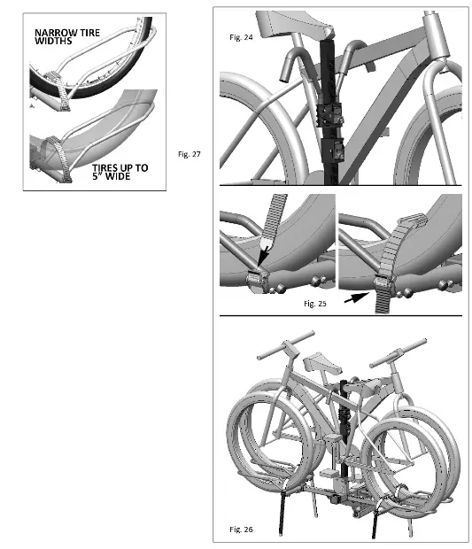 HOLLYWOOD RACKS HR1500 Hitch Mounted Electric Bike Rack - Parts7