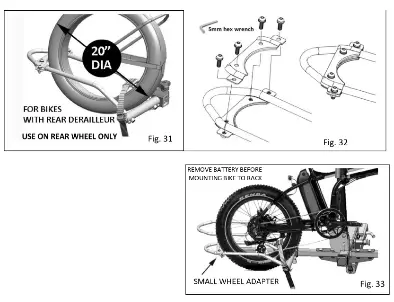 HOLLYWOOD RACKS HR1500 Hitch Mounted Electric Bike Rack - Parts9