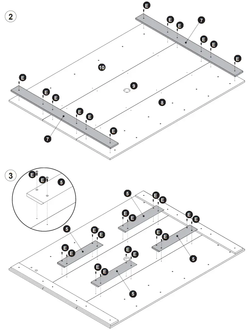 HOMESTOCK 87901 Wall Entertainment Center - assembly 6
