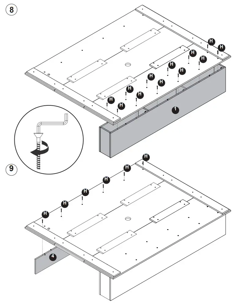 HOMESTOCK 87901 Wall Entertainment Center - assembly 9