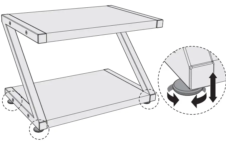 HUANUO HNWPS Desktop Printer Stand - adjuctment