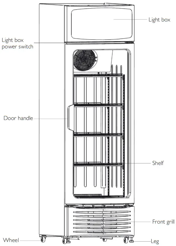 HUSKY C400H-WE-UK-HS Beverage Cooler - Diagram