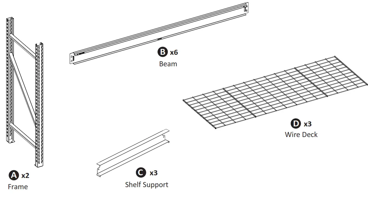 HUSKY N2W652454W3B 3 Tier Industrial Duty Steel Freestanding Garage Storage Shelving Unit - Contents