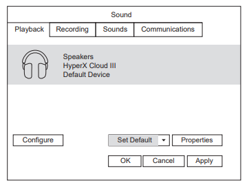HYPERX Cloud III Gaming Headset - Playback Device