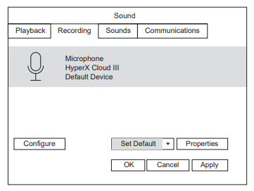 HYPERX Cloud III Gaming Headset - Recording Device