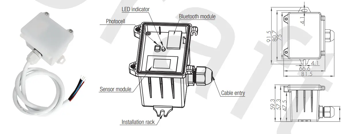 HYTRONIK HMW84 IP65 HF Motion Sensor with Bluetooth 5.0 SIG Mesh - mount