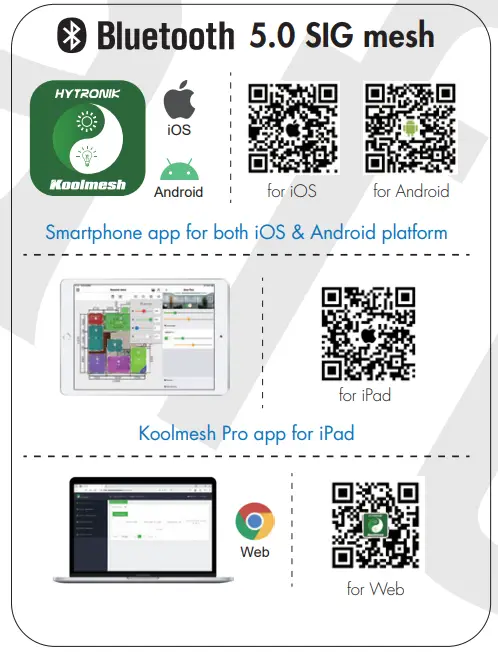 HYTRONIK HMW84 IP65 HF Motion Sensor with Bluetooth 5.0 SIG Mesh - qr