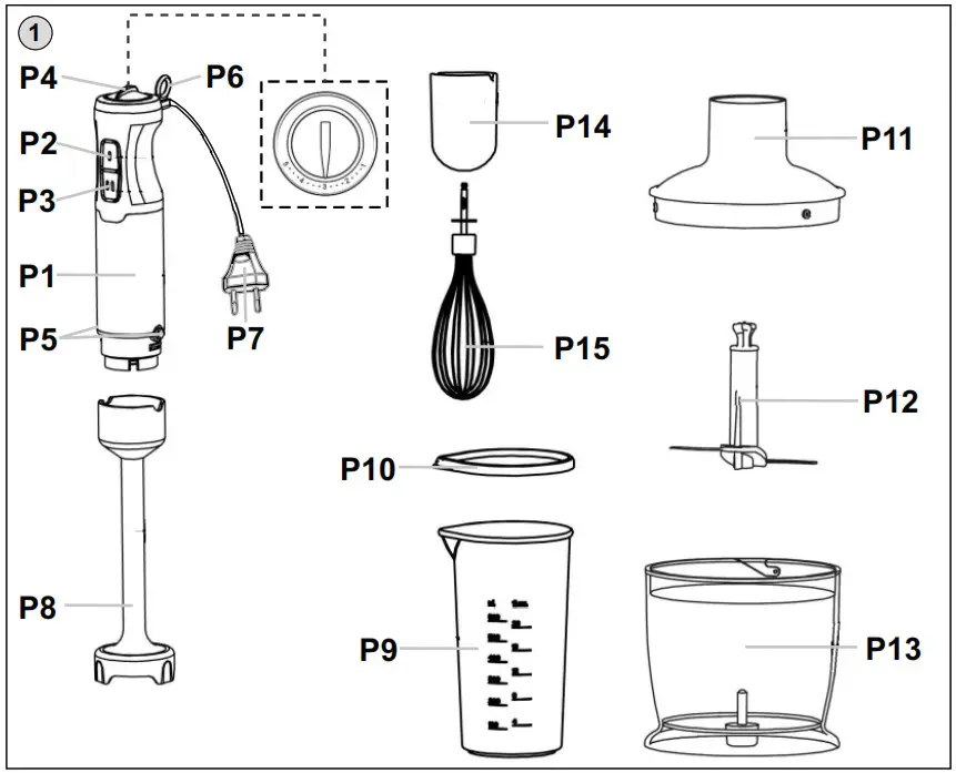 HYUNDAI HB1000 Stick Blender Botmixer - Product Overview 1