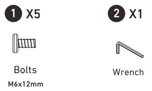 Habitt D-YZ01-WTBG Round End Table - Hardware