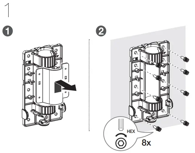 Hanwha-Vision-SBP-156LMW-Parapet-Mount-FIG-2