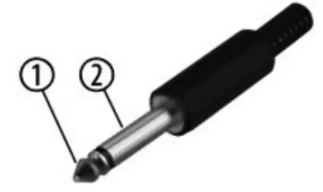 1/4" TS phone plug (mono, unbalanced) 