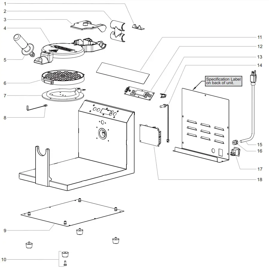 Hatco WM Flip Waffle Maker FWM Series - parts