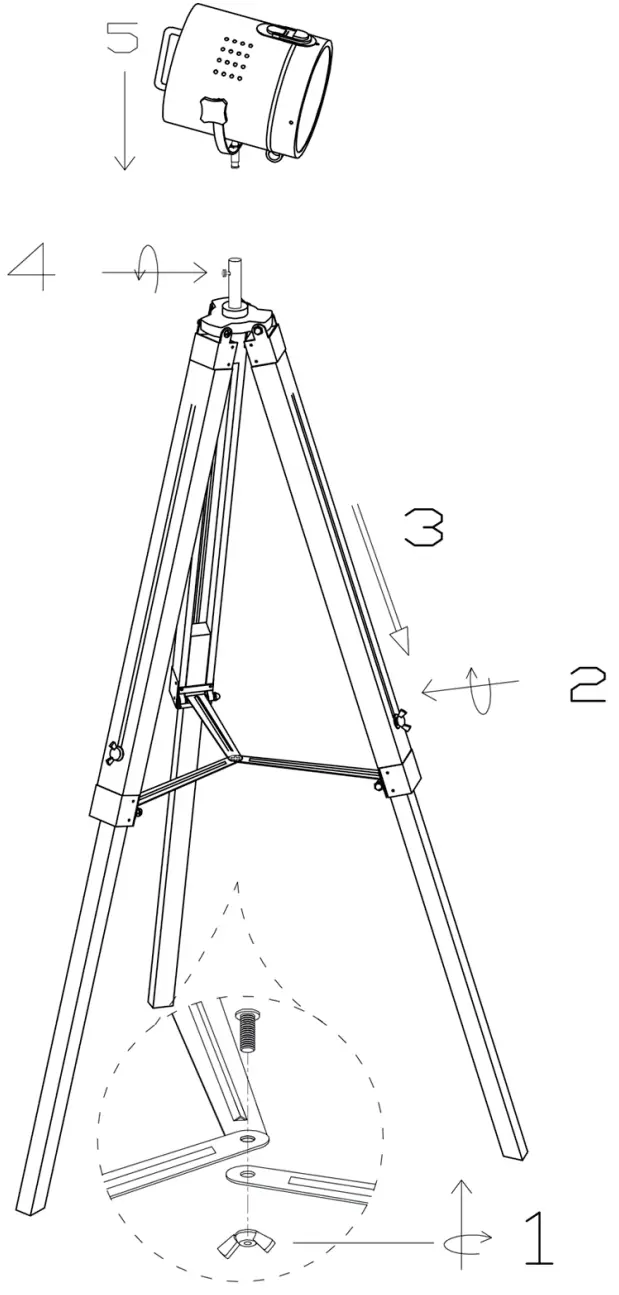 Homcom B31 077 Tripod Floor Lamp - fig