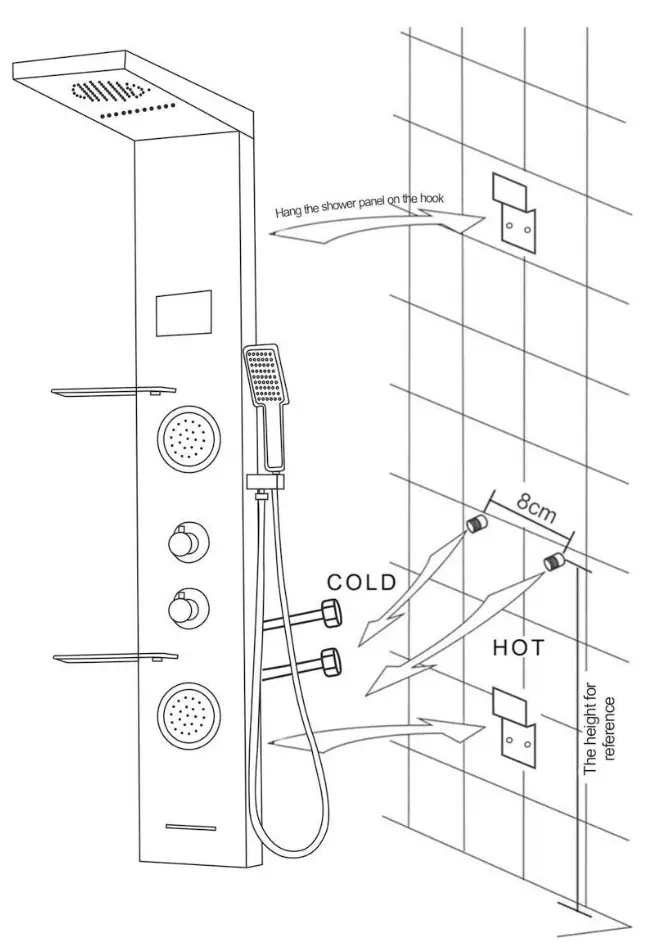 Homevacious-B0CKVZ5MJH-4-In-1-Shower-Panel-System-with-Shelf-FIG- (8)