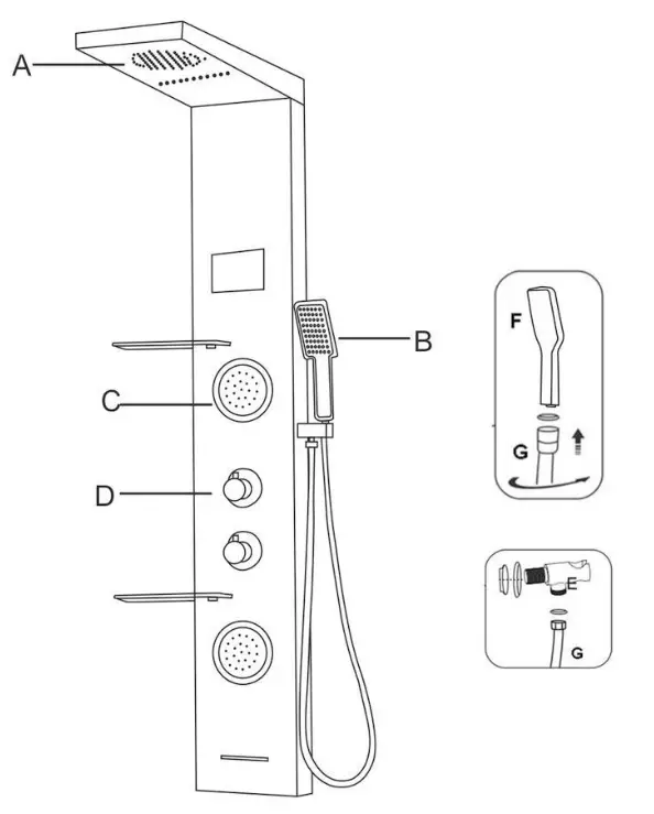 Homevacious-B0CKVZ5MJH-4-In-1-Shower-Panel-System-with-Shelf-FIG- (9)