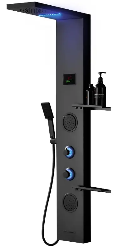 Homevacious-B0CKVZ5MJH-4-In-1-Shower-Panel-System-with-Shelf-PRODUCT