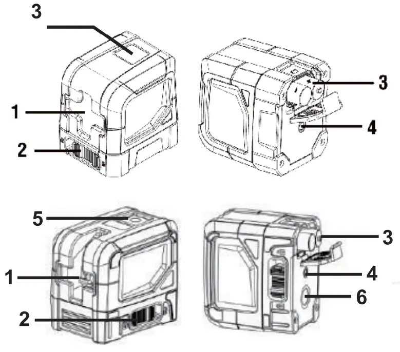 Huepar 9011G Cross Line or Plumb Spot Combo Laser Level - overview