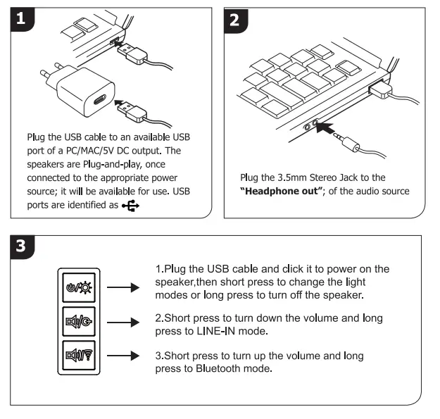 Huizhou huayusi CO 708 RGB Gaming Speaker - SPEAKERS