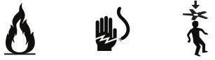 Loki Ceiling Fan With LED Light - Warning Symbol