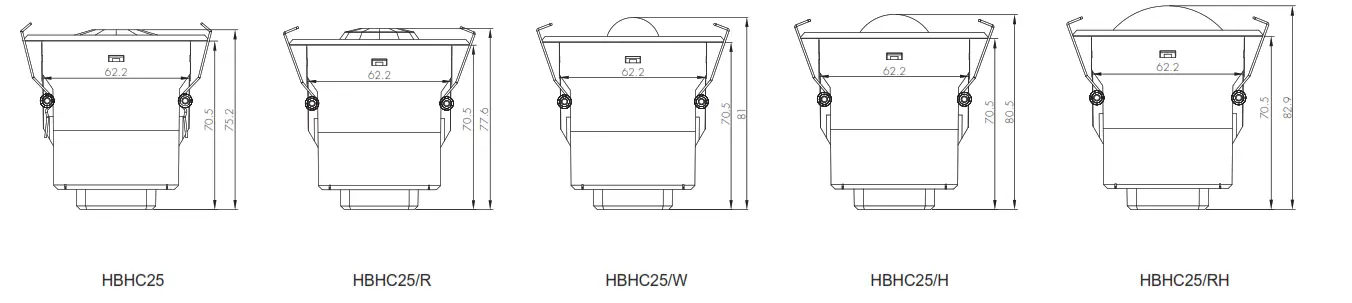 Hytronik HBHC25 PIR Standalone Motion Sensor with Bluetooth 5.0 SIG Mesh - Diagram 2