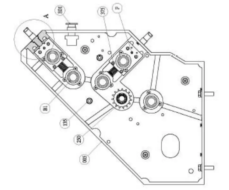 IBE PS500 Table Top Pizza Sheeter - Exploded Parts Drawing 2
