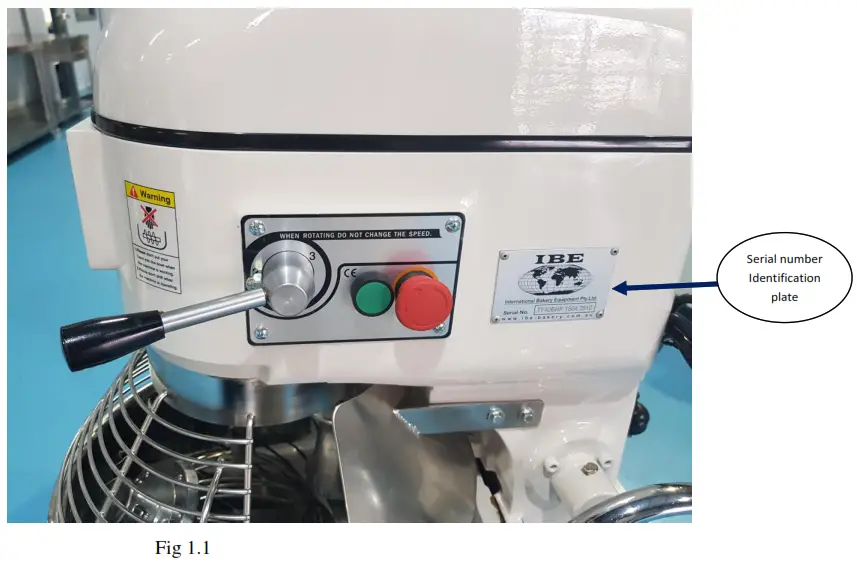 IBE TF40B 40lt Planetary Mixer - Fig1