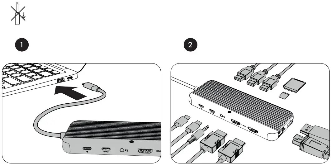 ICY BOX IB DK4060 CPD Mobile USB Type C Notebook Docking Station - Figure 3