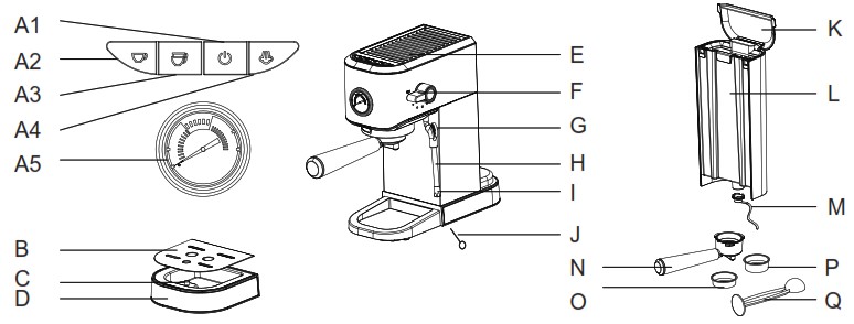 IHOMEKEE CM5200US 15Bar Espresso Machine Espresso Maker - KNOW YOUR COFFEE MAKER 1
