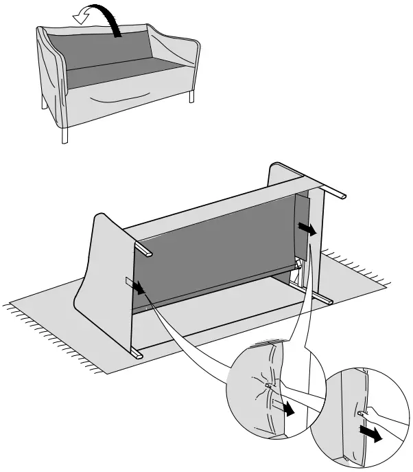 IKEA 111631 GRUVAN 2 Seat Sofa - Fig 16