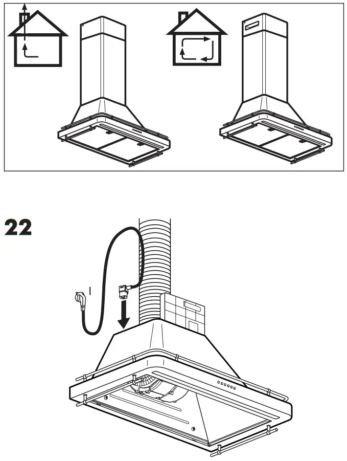 IKEA 205.217.06 FÖLJANDE Wall Mounted Cooker Hood - fig 24