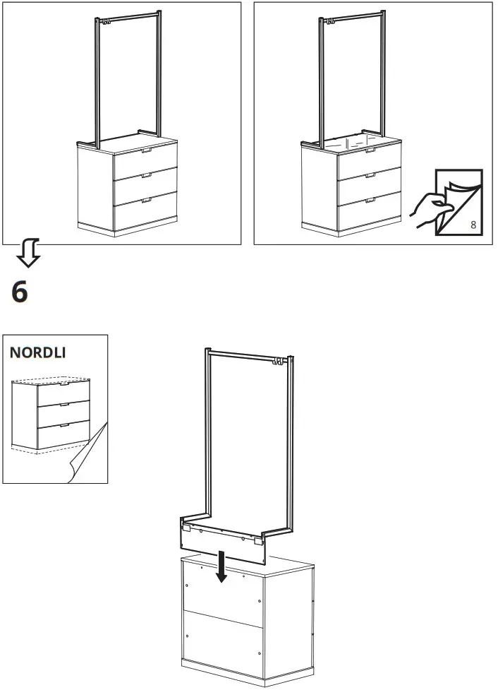 IKEA 592 952 17 NORDLI Chest of 4 Drawers - overview 5