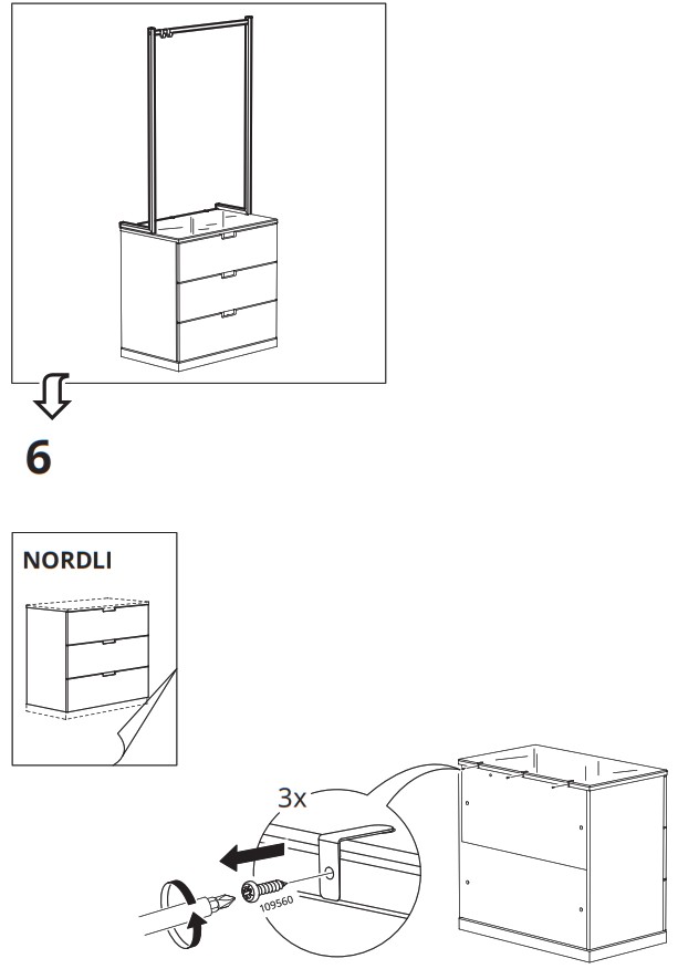 IKEA 592 952 17 NORDLI Chest of 4 Drawers - overview 7