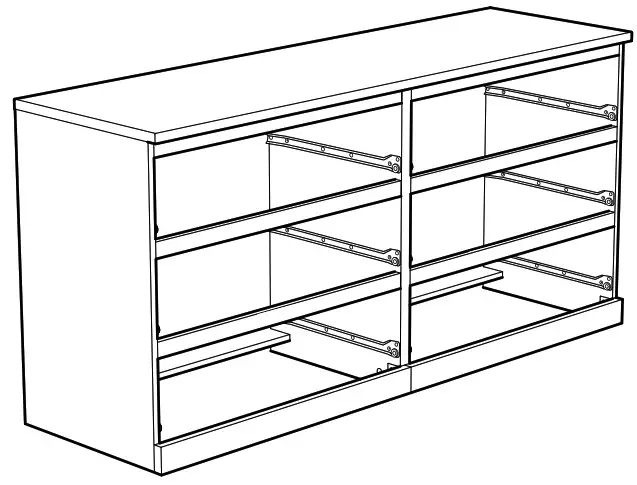 IKEA 703 546 44 MALM Chest Of 6 Drawers - cover