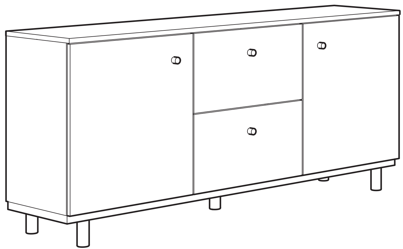 IKEA 705 067 46 ERSNÄS Sideboard Birch Effect 707 8x311 8 Inch