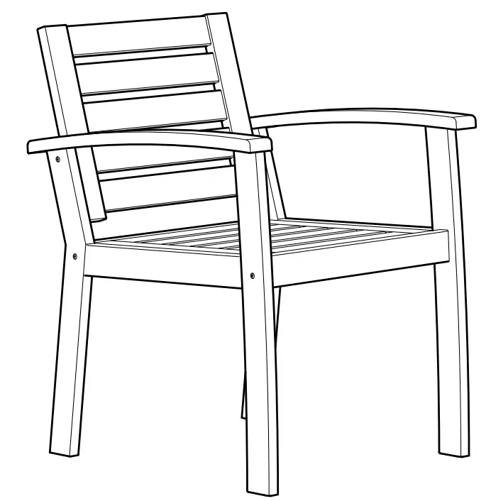 IKEA AA-2100269-4-100 KLÖVEN Armchair Outdoor Black Brown -