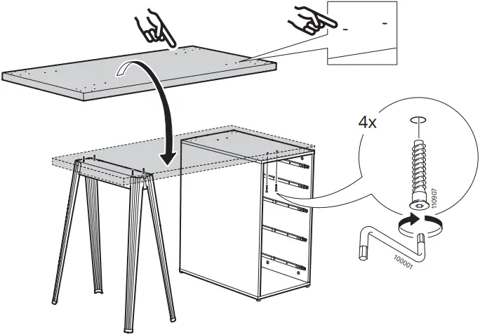 IKEA ALEX Drawer Unit White B22a