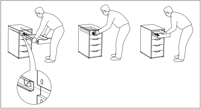 IKEA ALEX Drawer Unit White B22c
