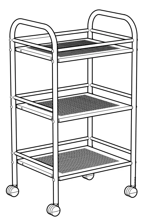 IKEA DRAGGAN Trolley Steel Powder Coating