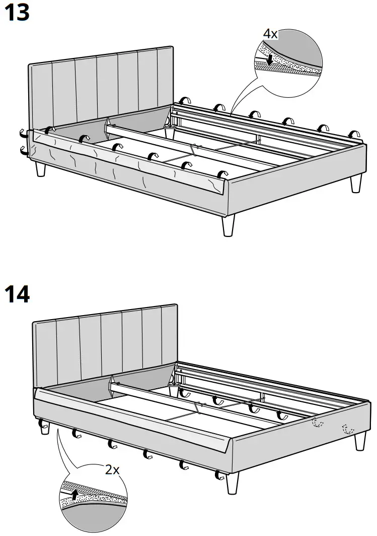 IKEA FALUDDEN Upholstered Bed Frame - FIGURE 13