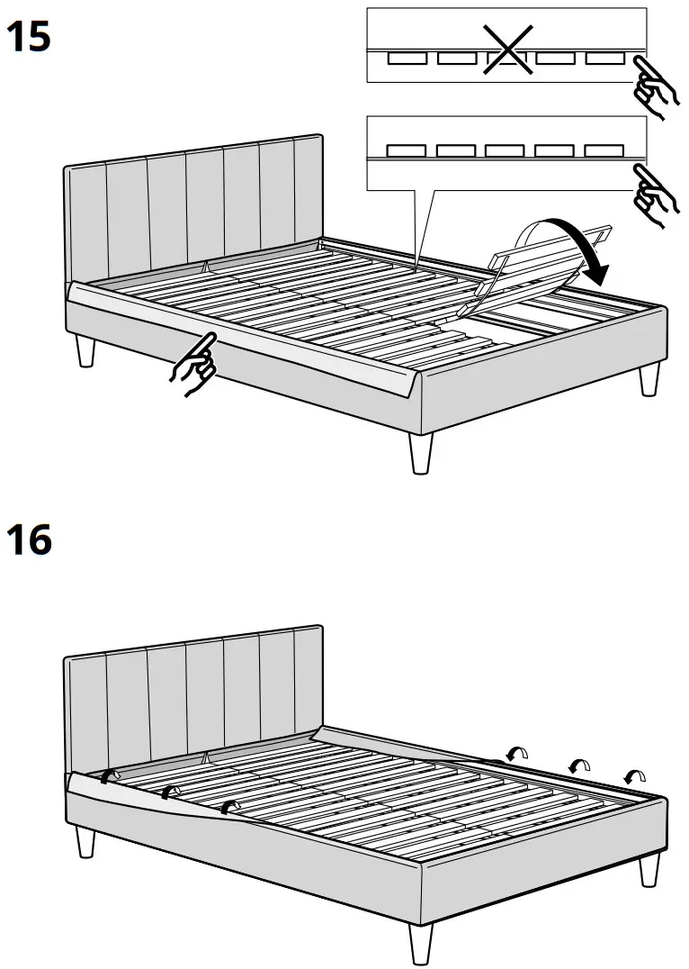 IKEA FALUDDEN Upholstered Bed Frame - FIGURE 14