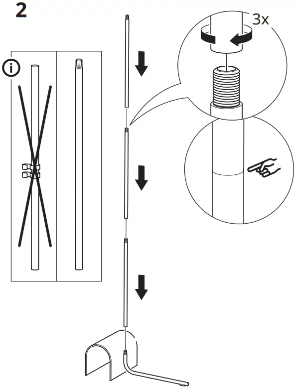 IKEA HÅRSLINGA Floor Lamp - Fig 2