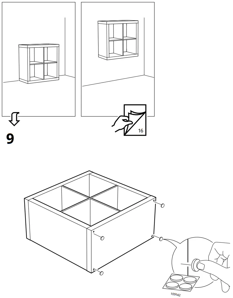 IKEA KALLAX Shelving Unit with Underframe - Assembly 5